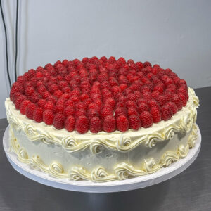 Big Raspberry Vintage Wedding Cake