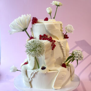 Wild White Fancy Wedding Cake