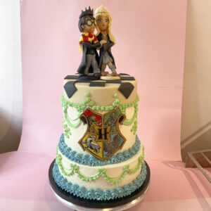 Romantic Hogwarts Chess Wedding Cake