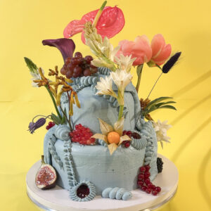 Wild Blue Fancy Wedding Cake